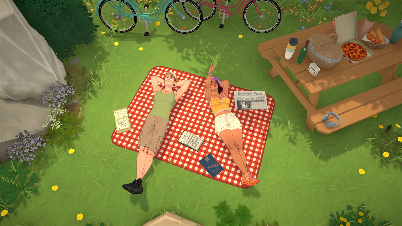 Parafolks enjoying a picnic in a town park