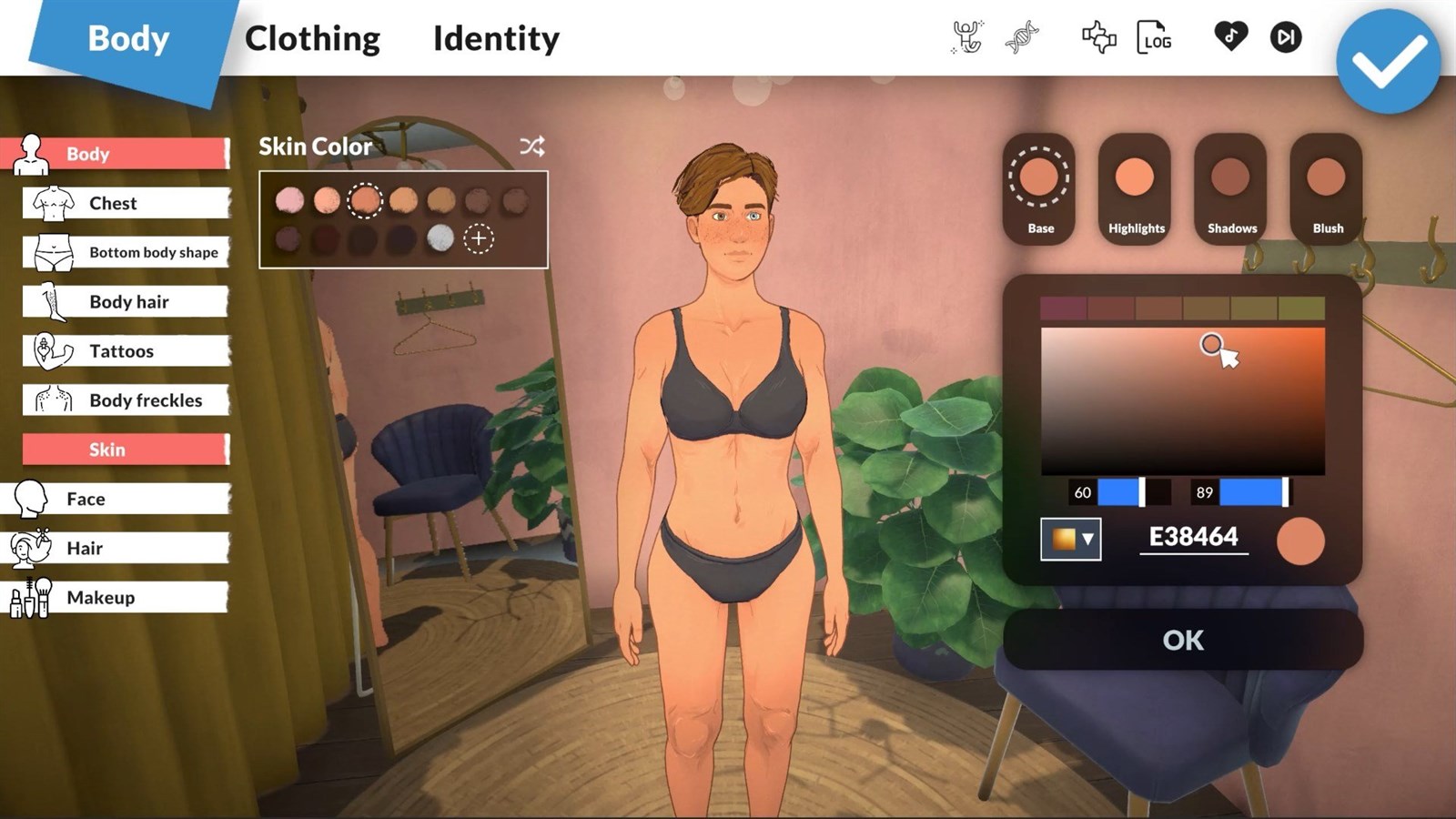 Paramaker skin color controls on a Parafolk